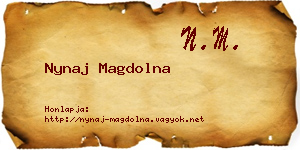 Nynaj Magdolna névjegykártya